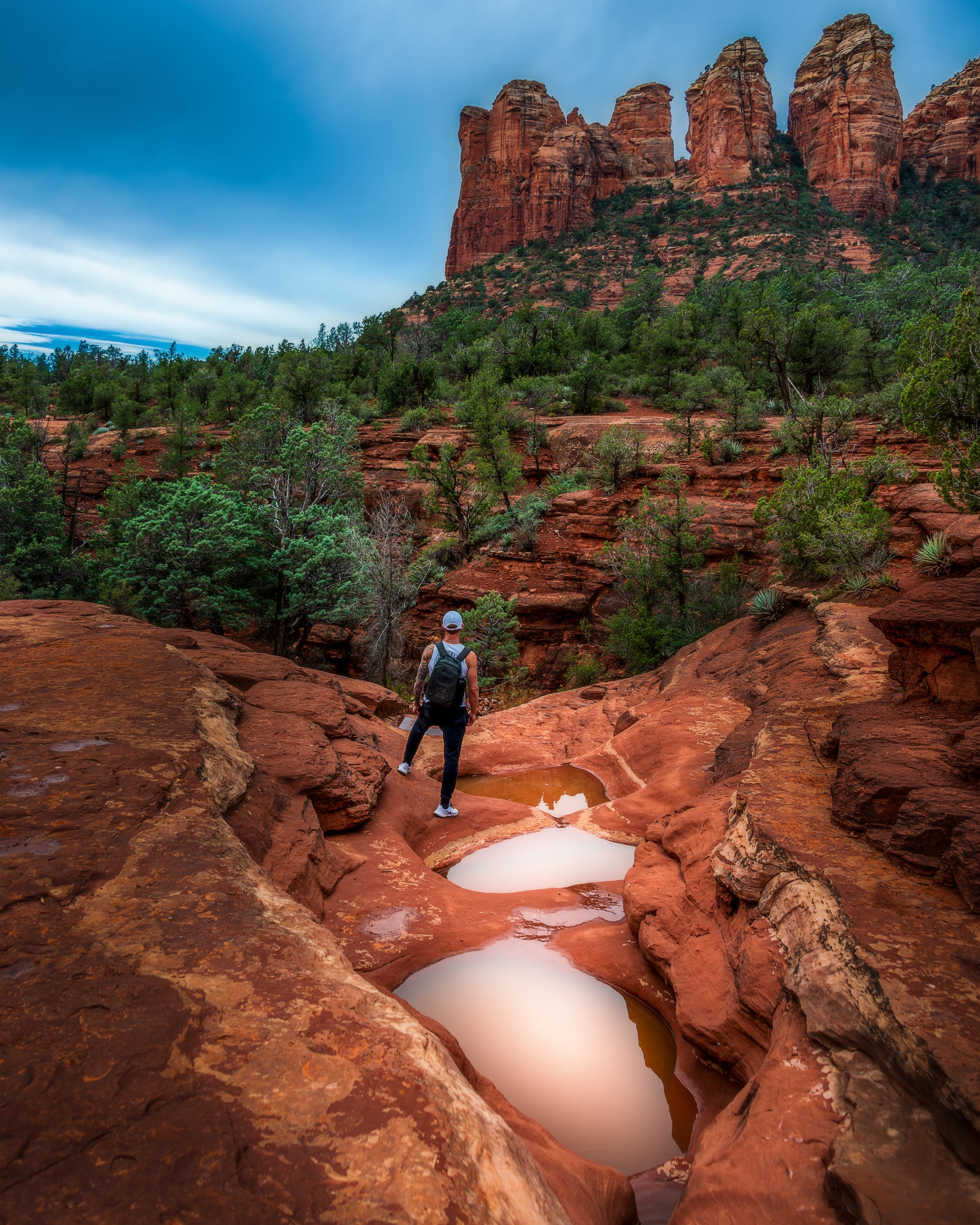 Seven Sacred Pools, Sedona, Arizona. Fine art landscape photograph by Josh Cihak.