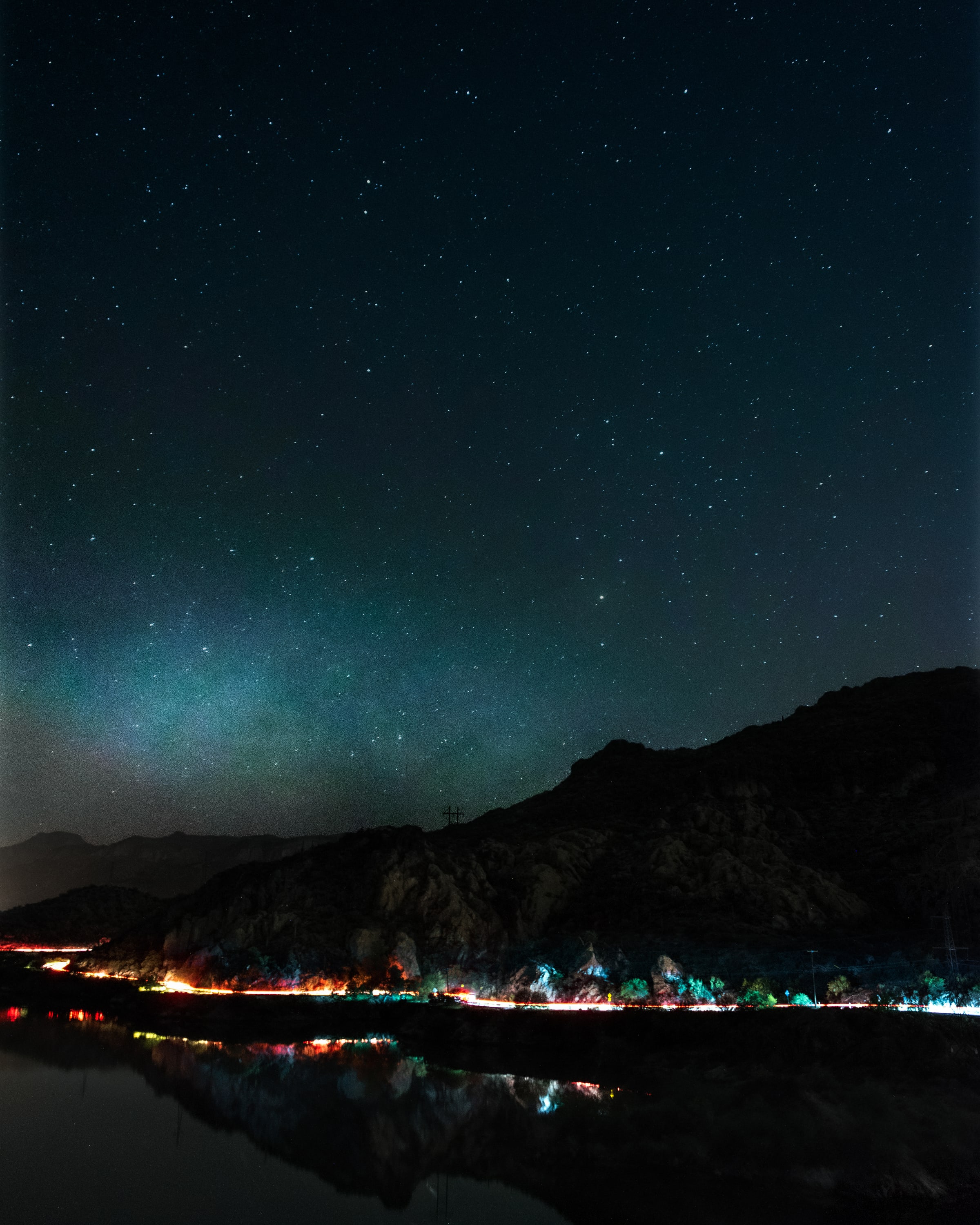 Galaxy Over Canyon Lake, Canyon Lake, Arizona. Fine art landscape photograph by Josh Cihak.